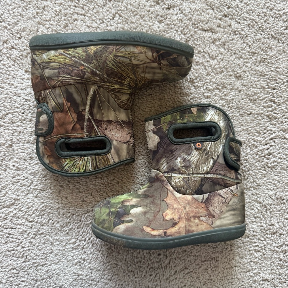 Baby Boggs Camo Mossy Oak Lined Waterproof Boots Size 10 - Picture 3 of 6